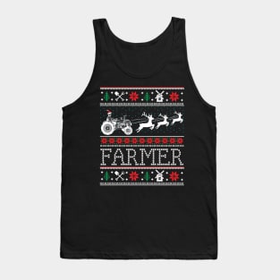 Farmer Tractors Ugly Christmas Xmas Gifts Tank Top